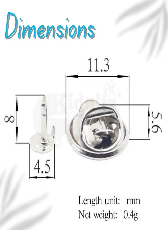 Kidultz (Pack of 10) Butterfly Metal Clutch Locking Clasp Pin Backs for Badge, Craft and Jewellery Making, Tie Clip Pin Label Clasps Fastener - Image 4